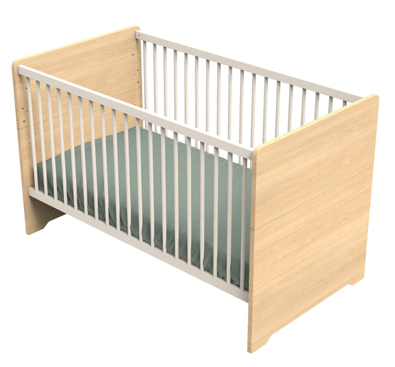 Lit Évolutif - Little Big Bed En Bois Décor Chêne Miel Beige