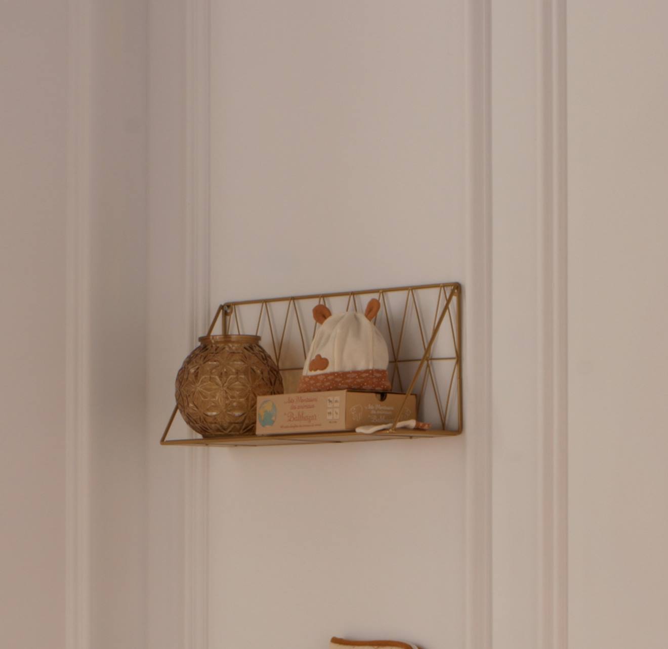 Lot Bonnet Et Moufles Bébé En Coton - Orsino Marron/beige (Sauthon) - Image 1
