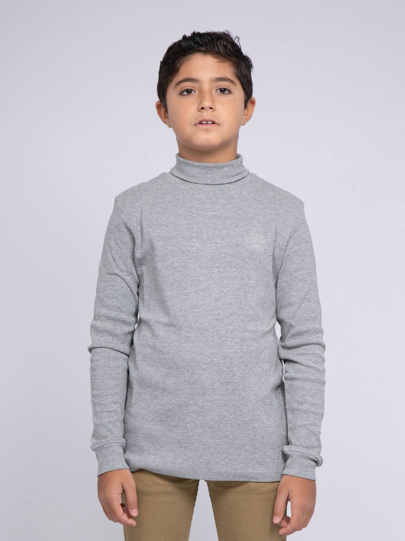 Sous Pull Waren Boy Gris Chiné