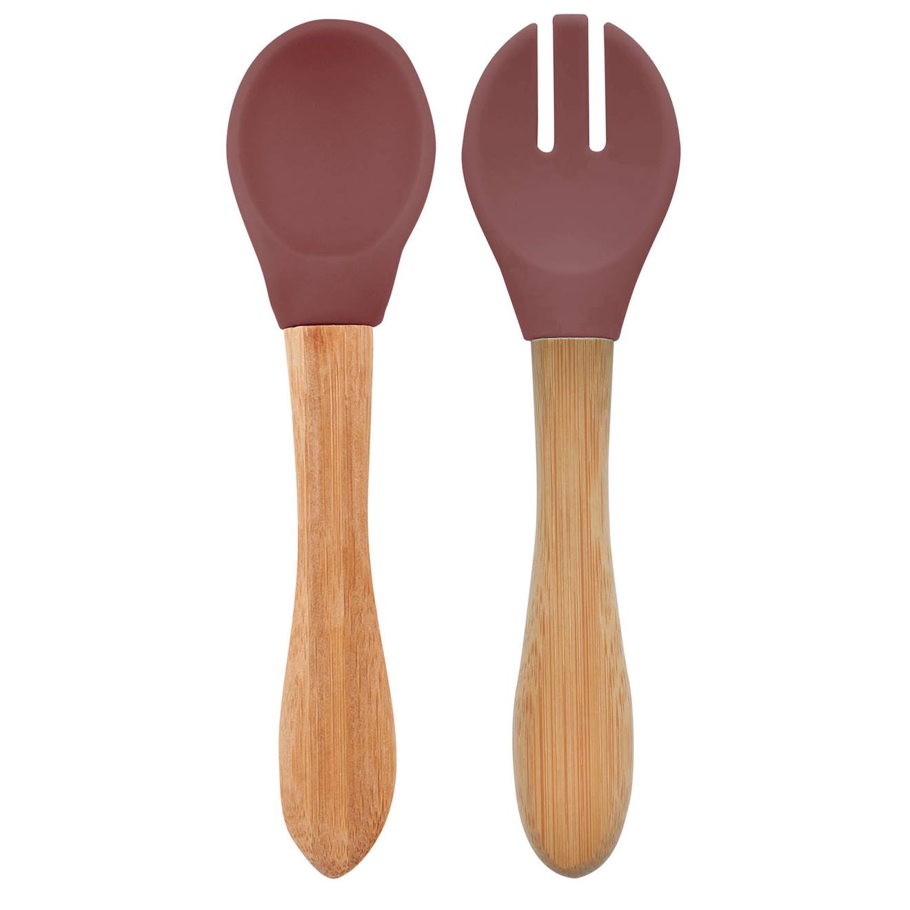 Set De Couverts Bébé Fourchette Et Cuillère Terracotta