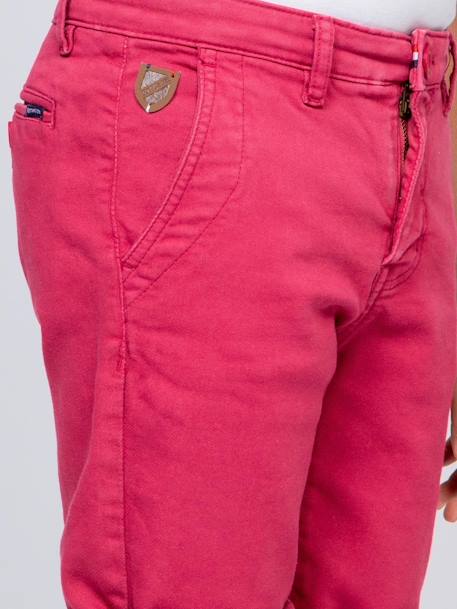 Bermuda chino bavolta garçon Beige+Bleu marine+Cognac+Marron+Noir+Rouge framboise 23 - vertbaudet enfant 
