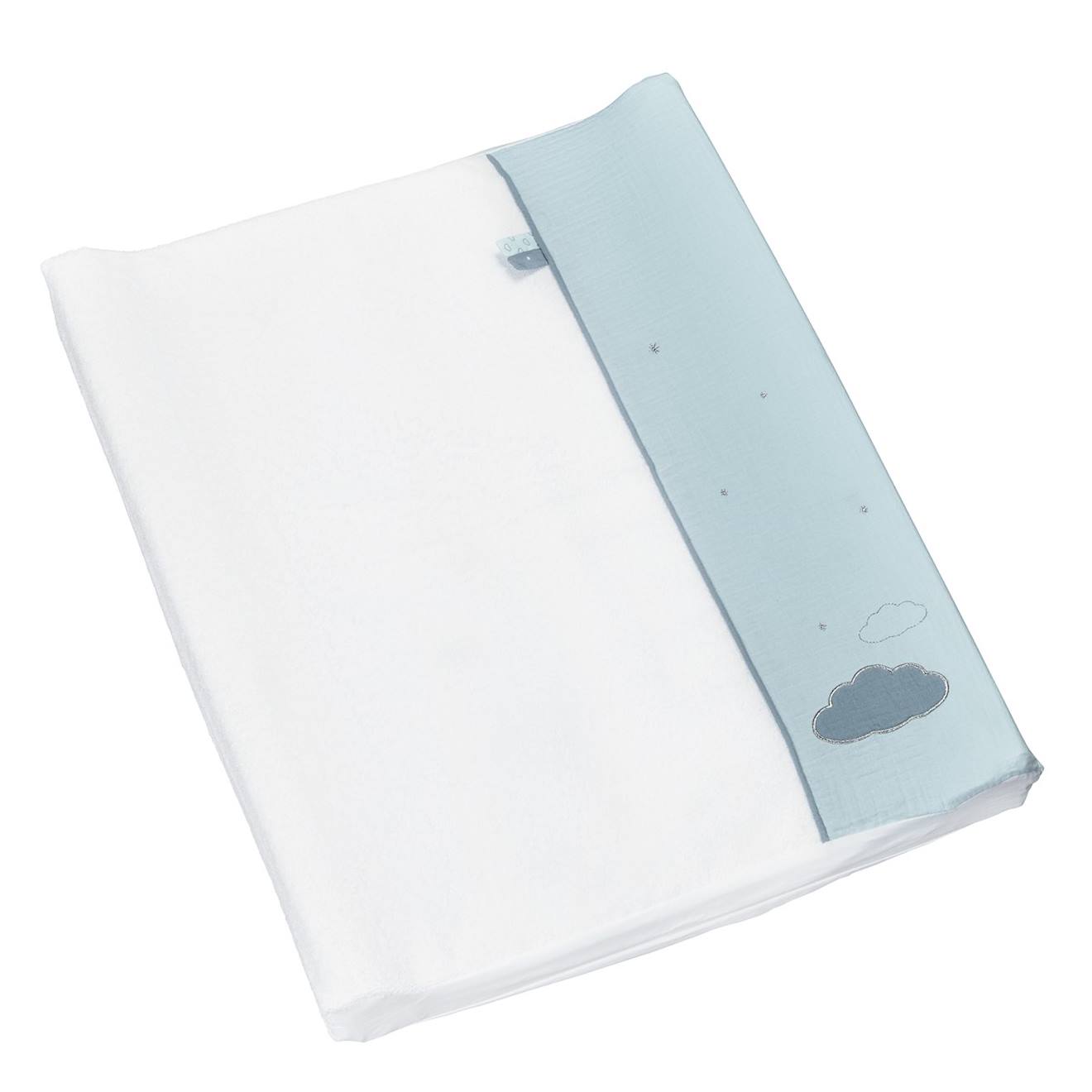 Matelas À Langer En Coton - Lily Blanc/bleu