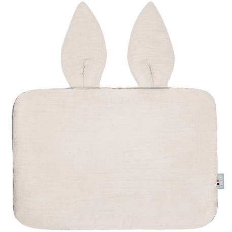 Oreiller plat lapin en gaze de coton jeanne Beige+Blanc+Blanc à pois or+Bleu+Camel+Écru+Gris clair+Terracotta+Vert de gris 1 - vertbaudet enfant 