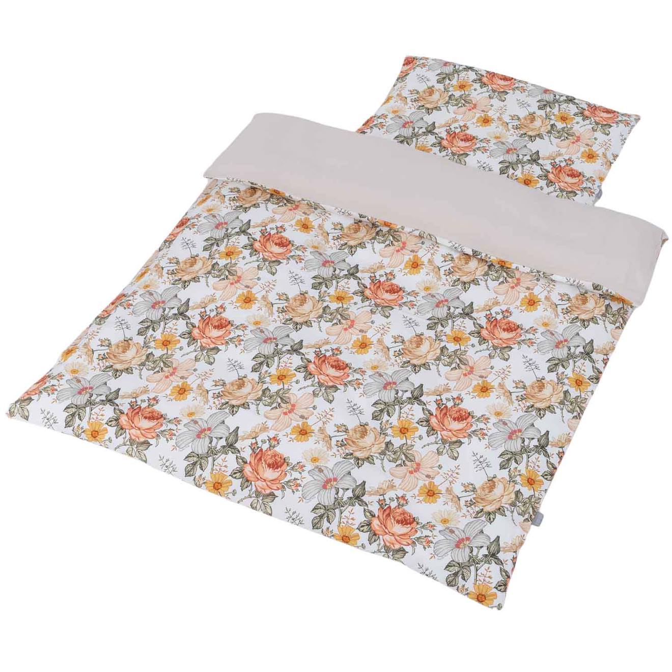 Sevira kids - Couette Et Oreiller - Prêt À Dormir Néo Vintage Blanc Imprimé Floral