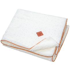 Linge de maison et décoration-Linge de lit bébé-Couverture en gaze de coton et sherpa jeanne