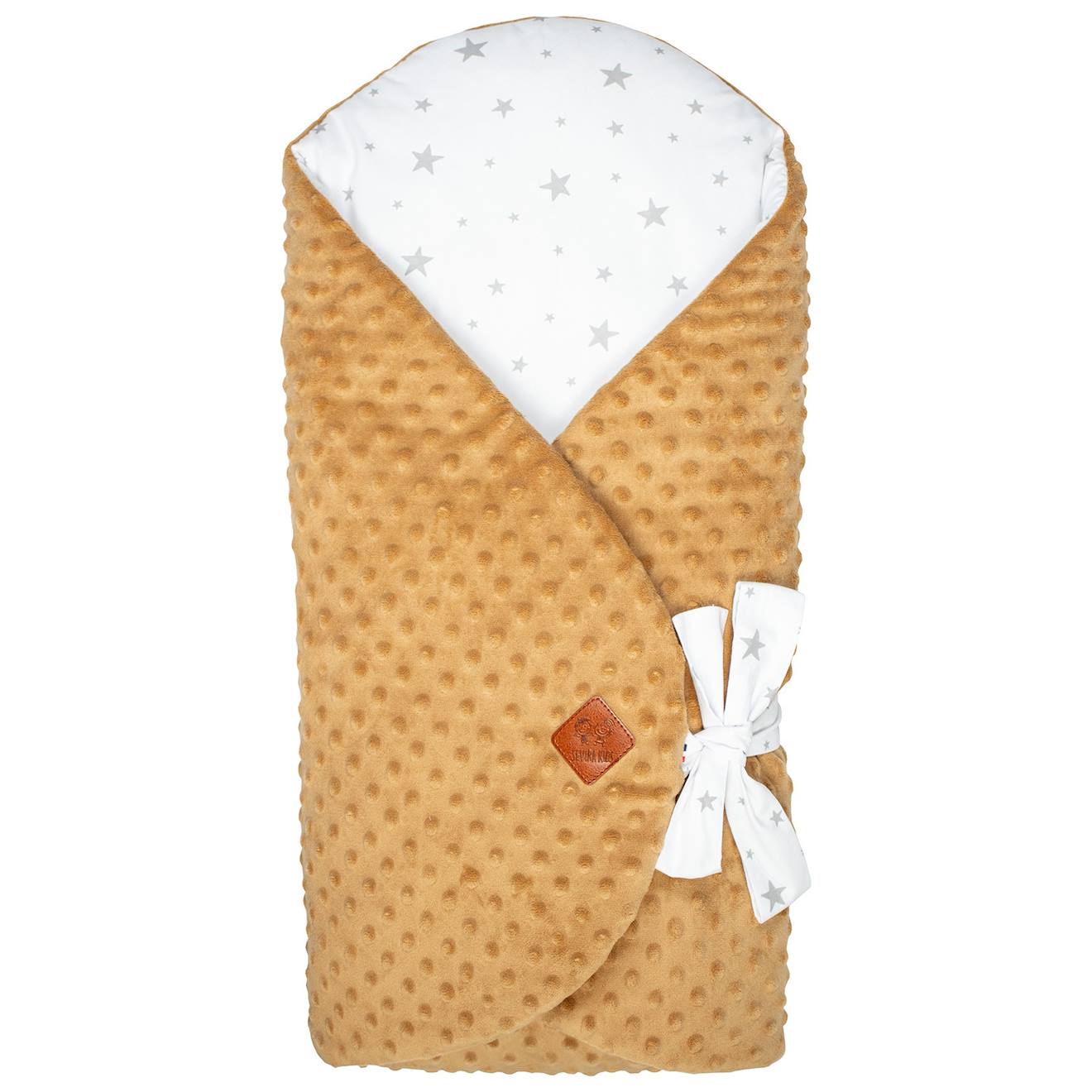 Couverture D'emmaillotage Évolutive Minky Stella Camel