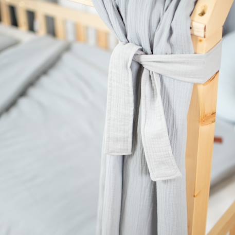 Ciel de lit cabane en gaze de coton duo 330 cm Beige+Blanc+Bleu+Camel+Écru+Gris+Marron+Rose+Terracotta+Vert 32 - vertbaudet enfant 