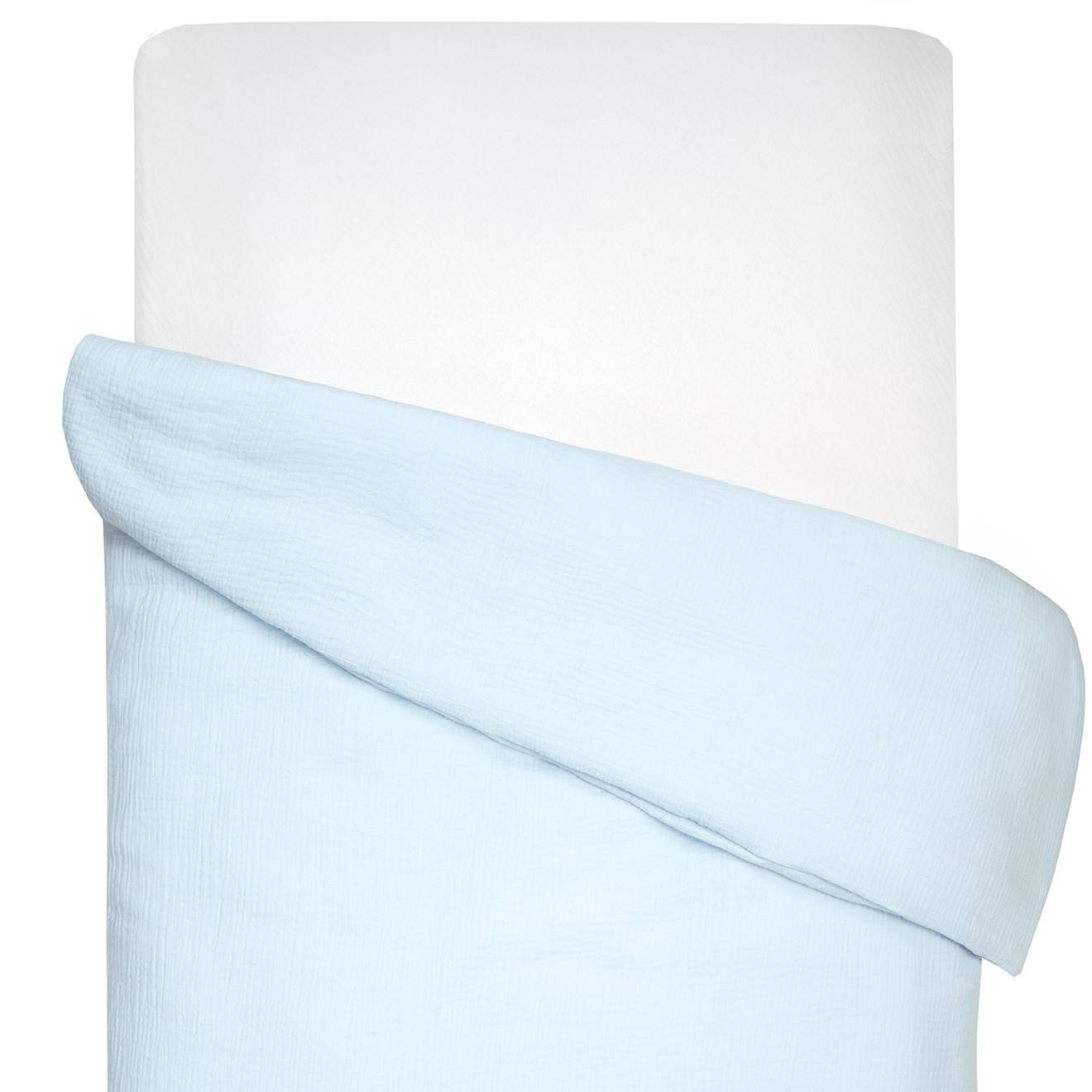 Housse De Couette En Gaze De Coton Jeanne Bleu