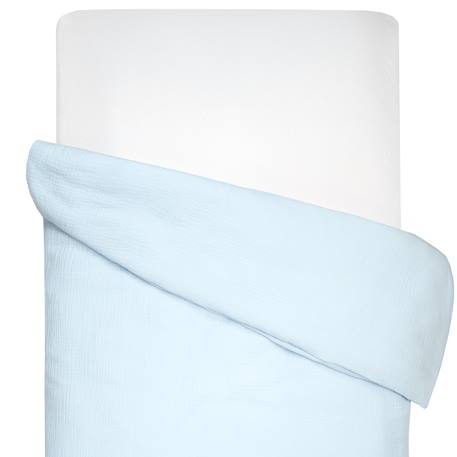Housse de couette en gaze de coton jeanne Beige+Blanc+Blanc à pois or+Bleu+Camel+Écru+Gris clair+Rose+Terracotta+Vert de gris 17 - vertbaudet enfant 