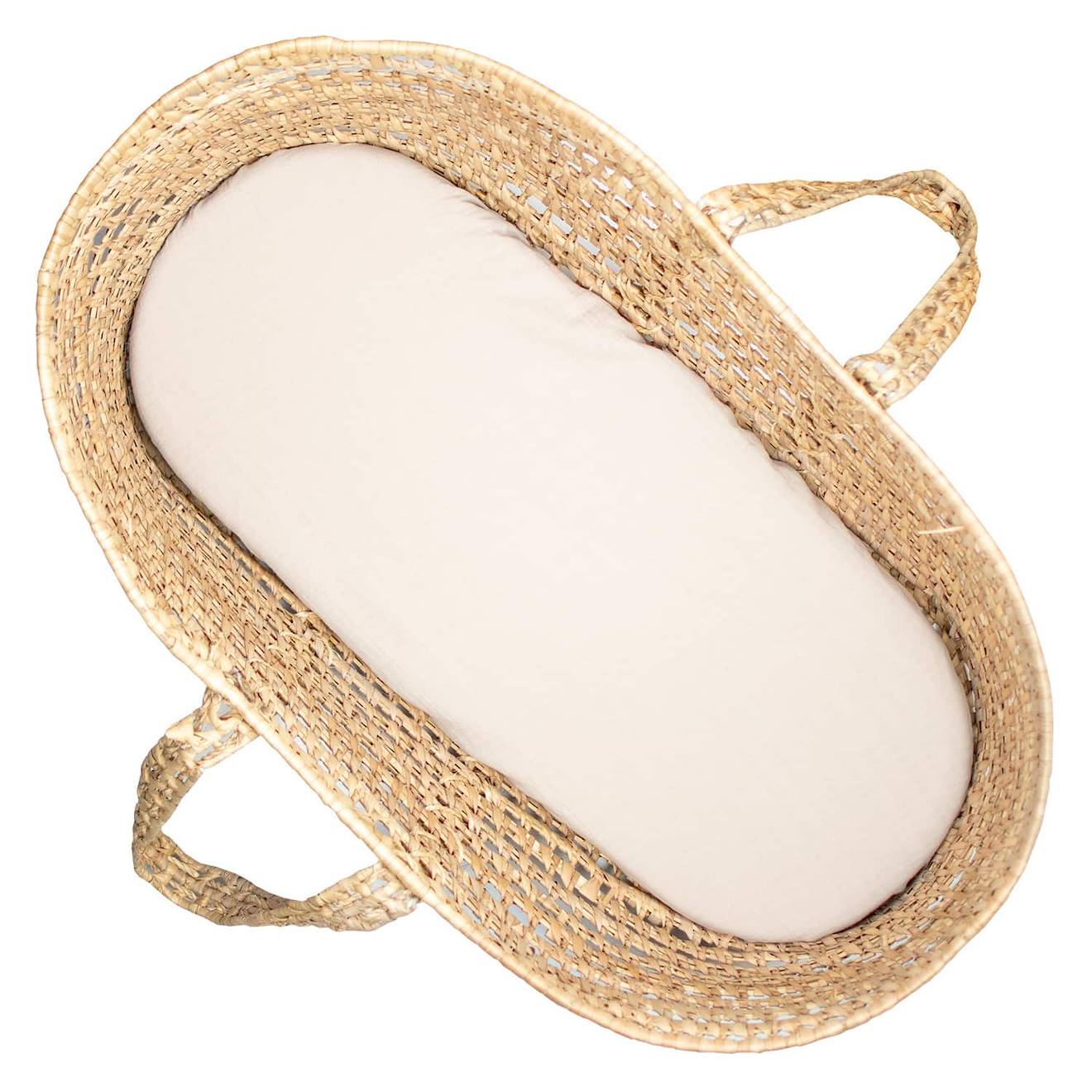 Drap Housse Couffin En Double Gaze À Carreaux Beige