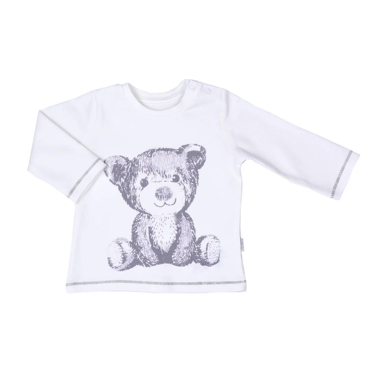 T-shirt À Manches Longues En Coton Bio Écru