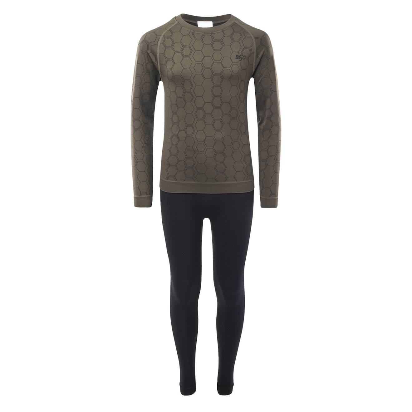 Ensemble Sous-vêtements Thermiques Grar Nylon Grar Ii Noir / Gris Foncé