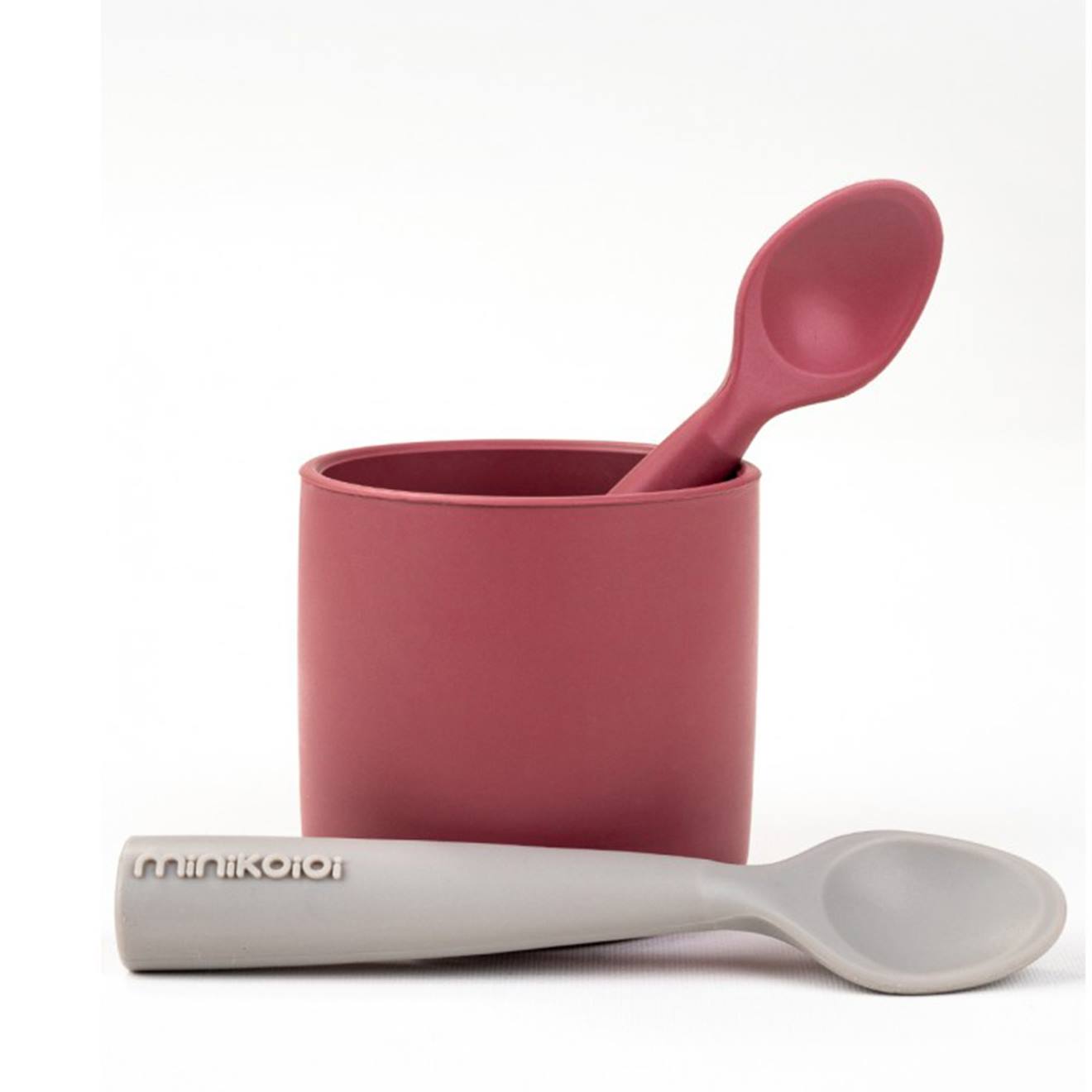 Cuillère Bébé En Silicone Bleu Marine (Minikoioi) - Image 2