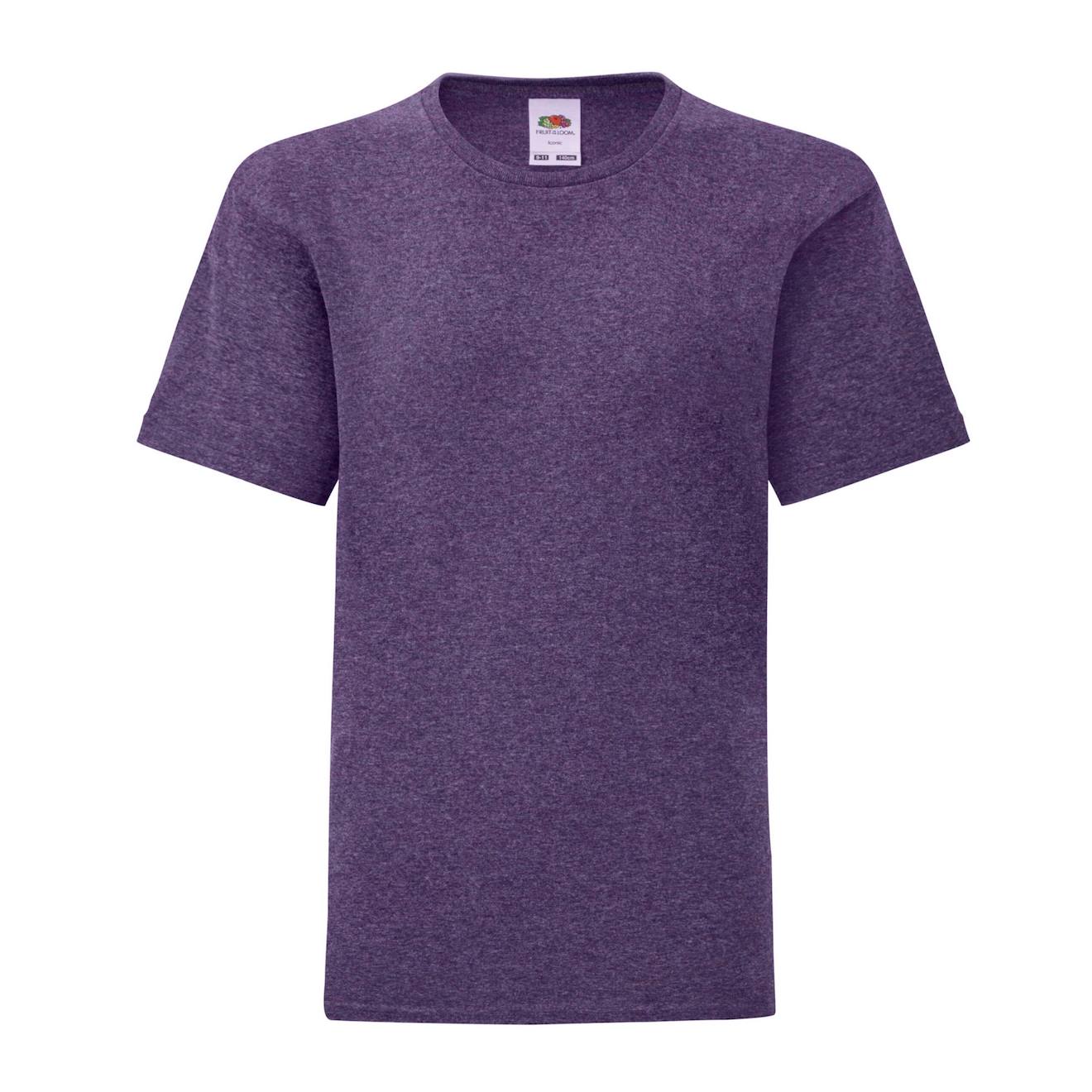 T-shirt Coton Iconic Violet Chiné