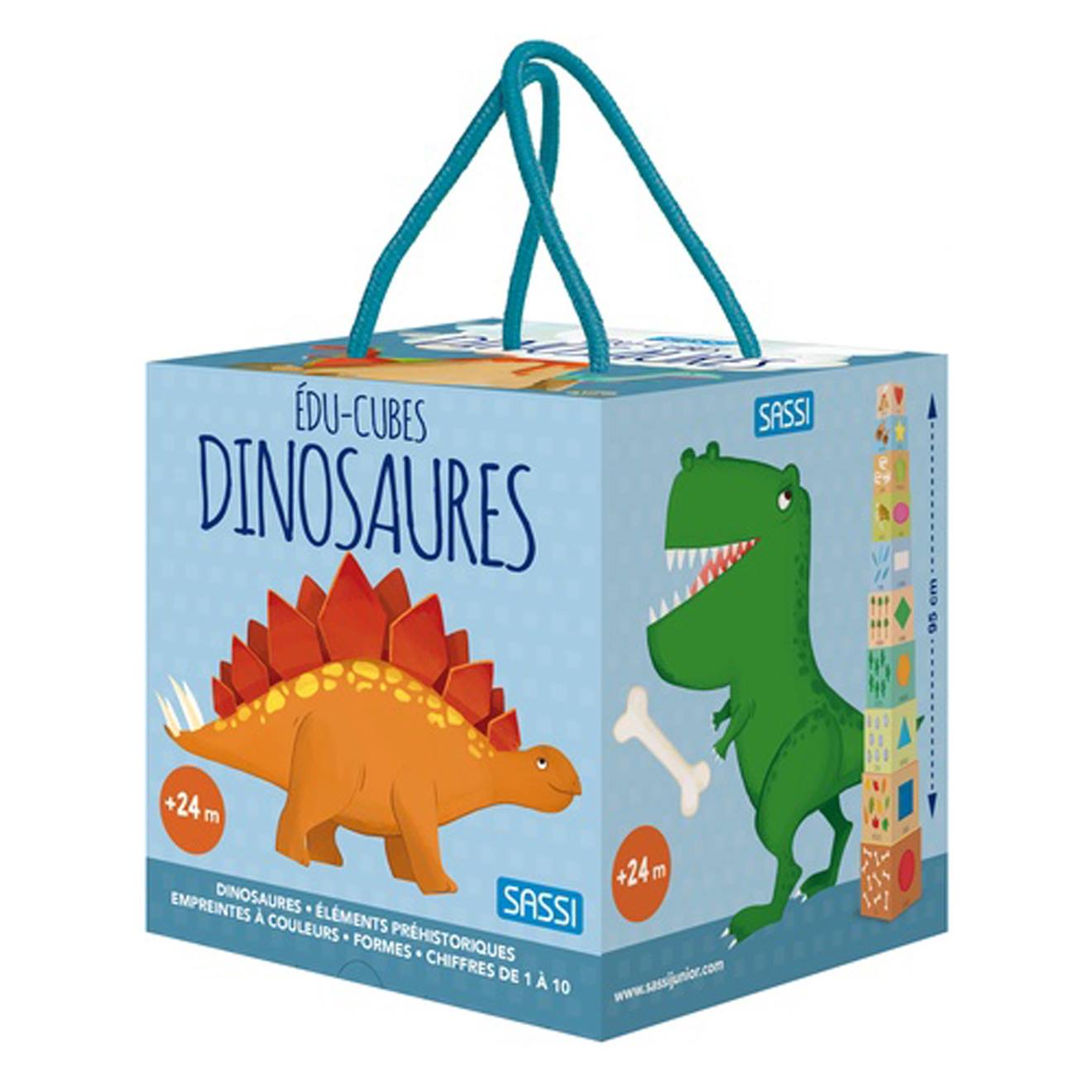 Cubes Éducatifs Et D'apprentissage Les Dinosaures Multicolore