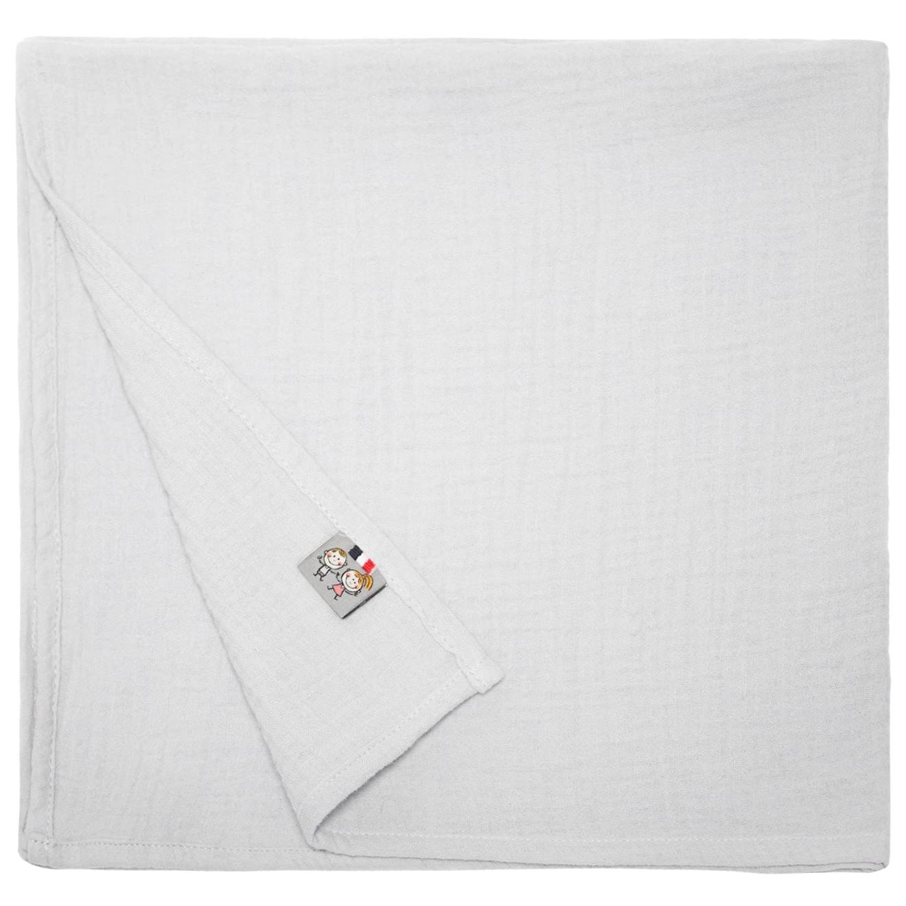 Lange En Gaze De Coton Jeanne Gris Clair