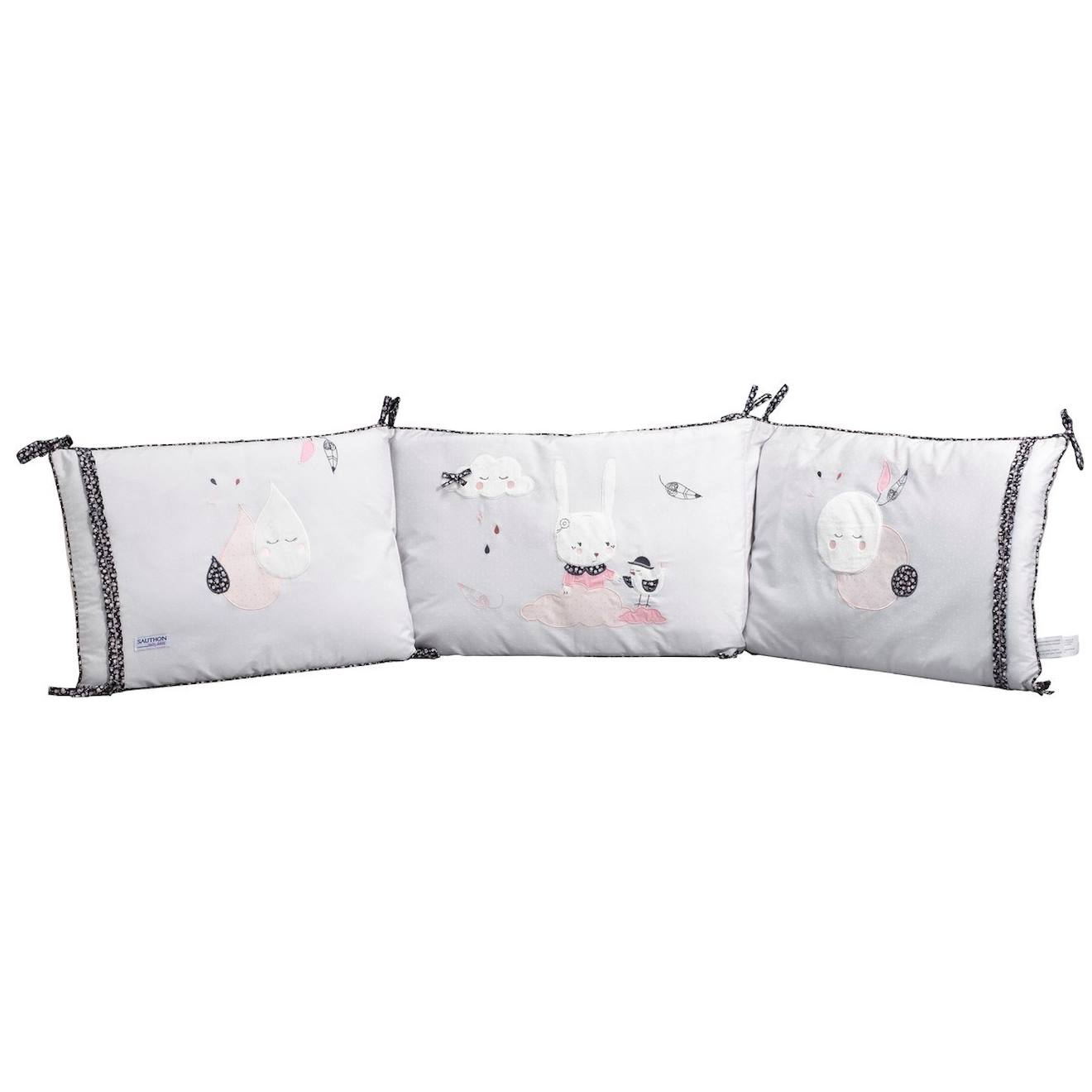 Tour De Lit Déhoussable En Coton - Miss Fleur De Lune Blanc