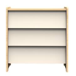 Commode 3 tiroirs façades inclinées en bois décor chêne miel - cannelle  - vertbaudet enfant