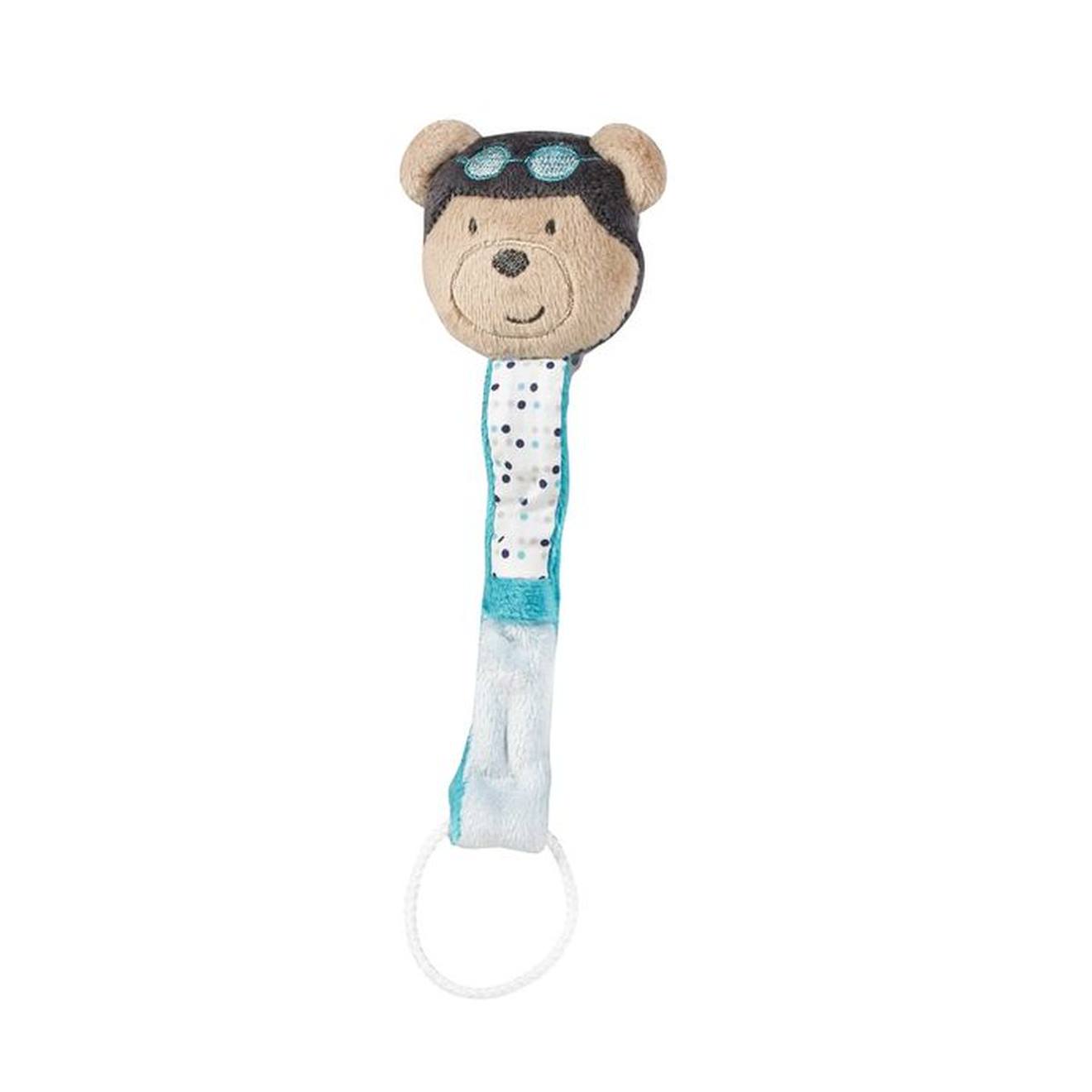 Attache-tétine Bébé En Coton Ours Bleu
