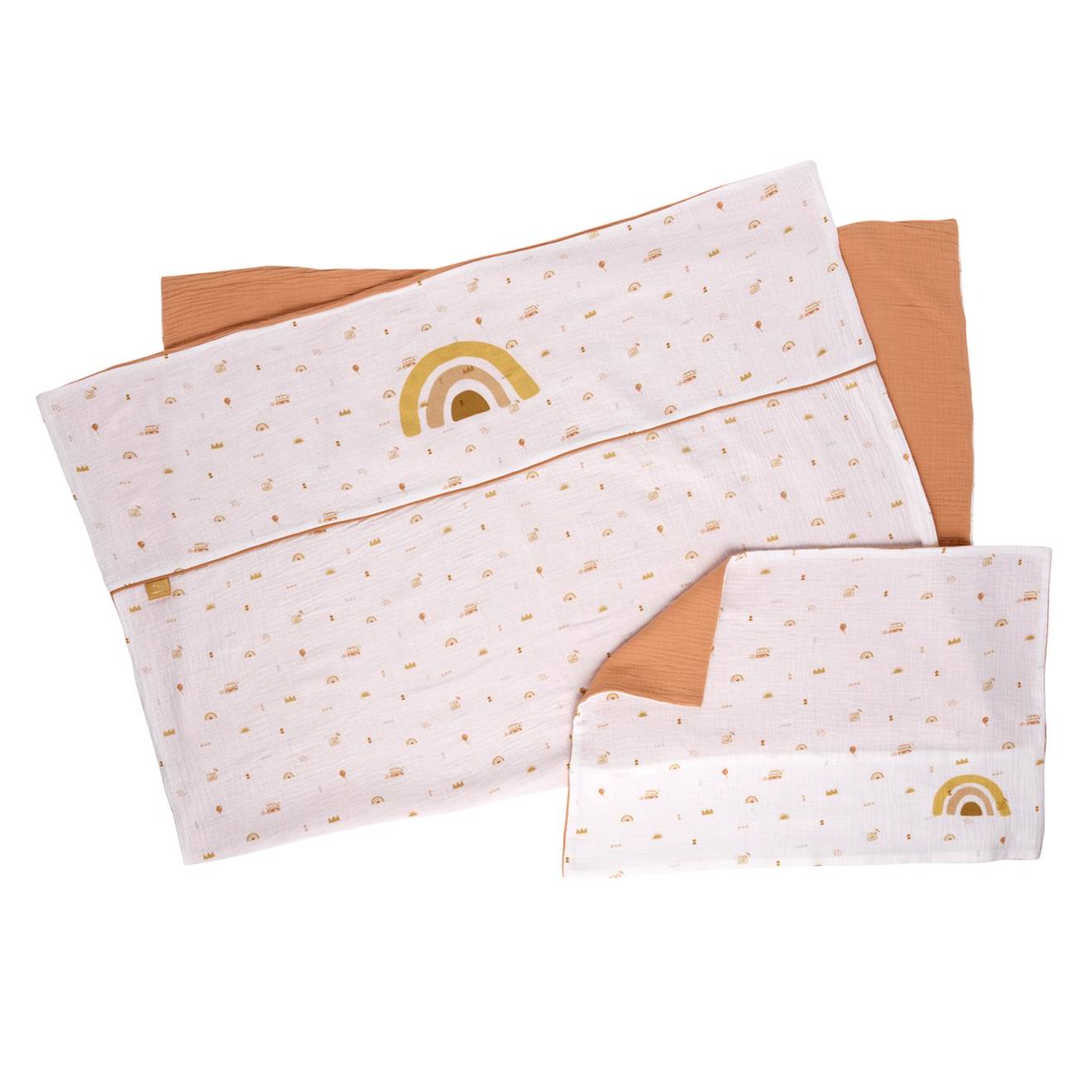 Housse De Couette Et Taie D'oreiller Coton - Sunlight Blanc