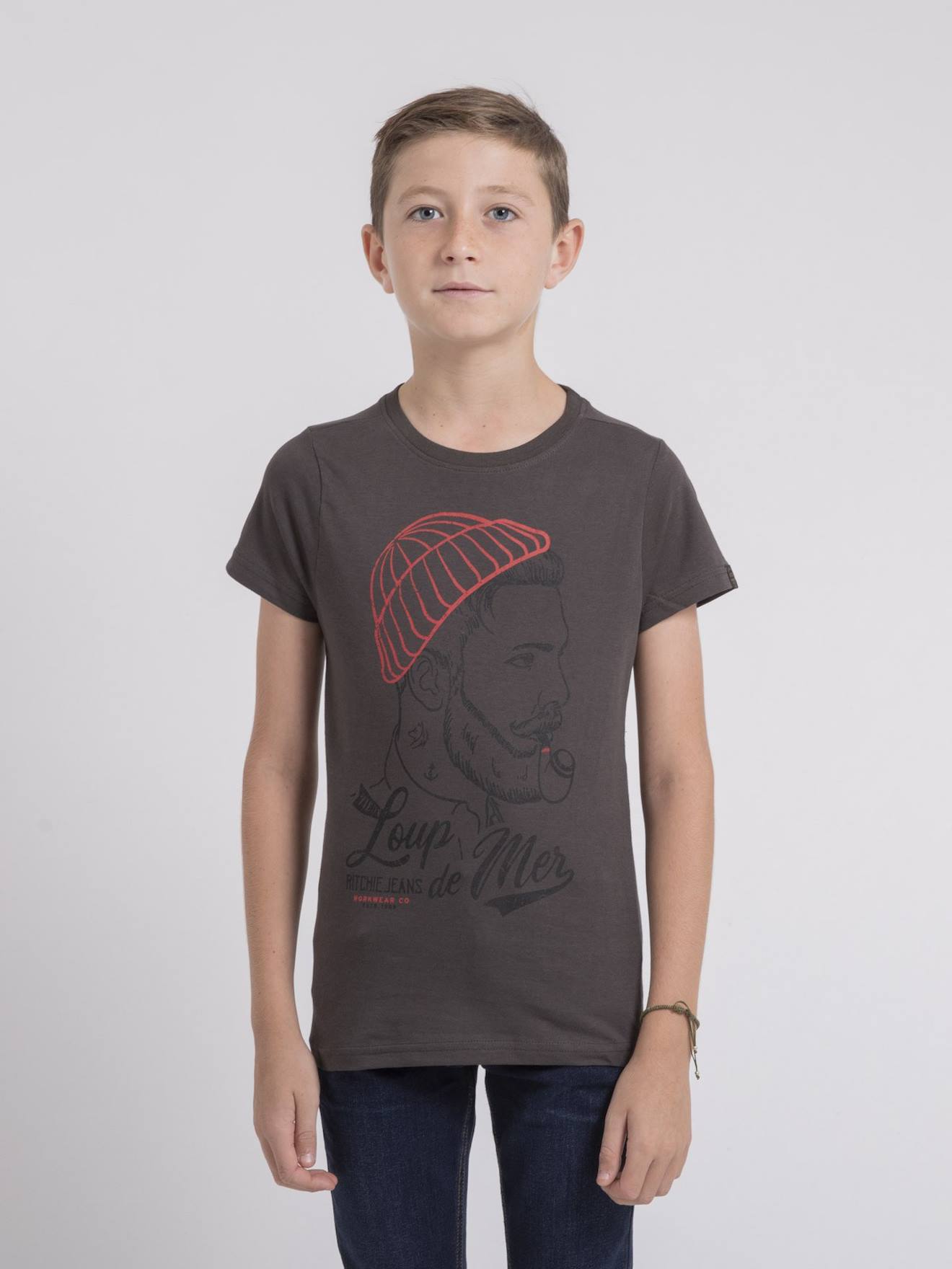 T-shirt Col Rond Pur Coton Jouancy-j Gris Fonce