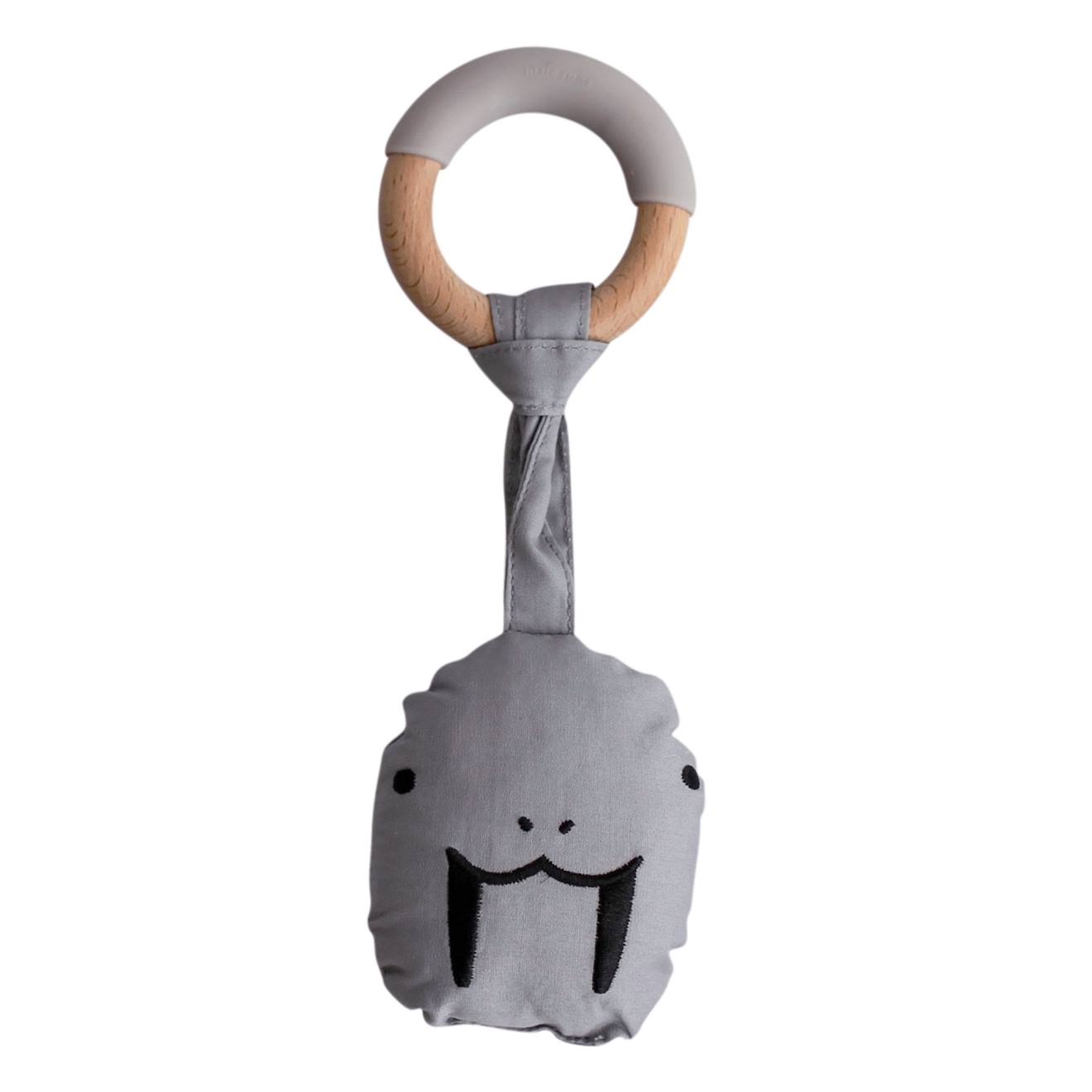 Sevira kids - Anneau De Dentition Avec Peluche Animal Gris