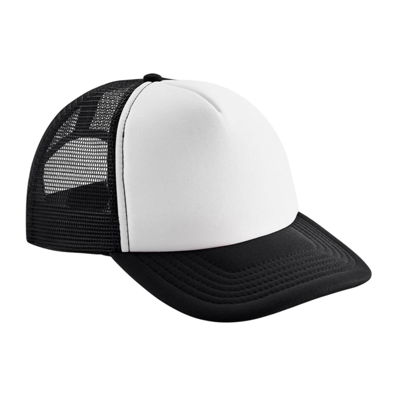 Casquette Trucker Polyester Noir / Blanc