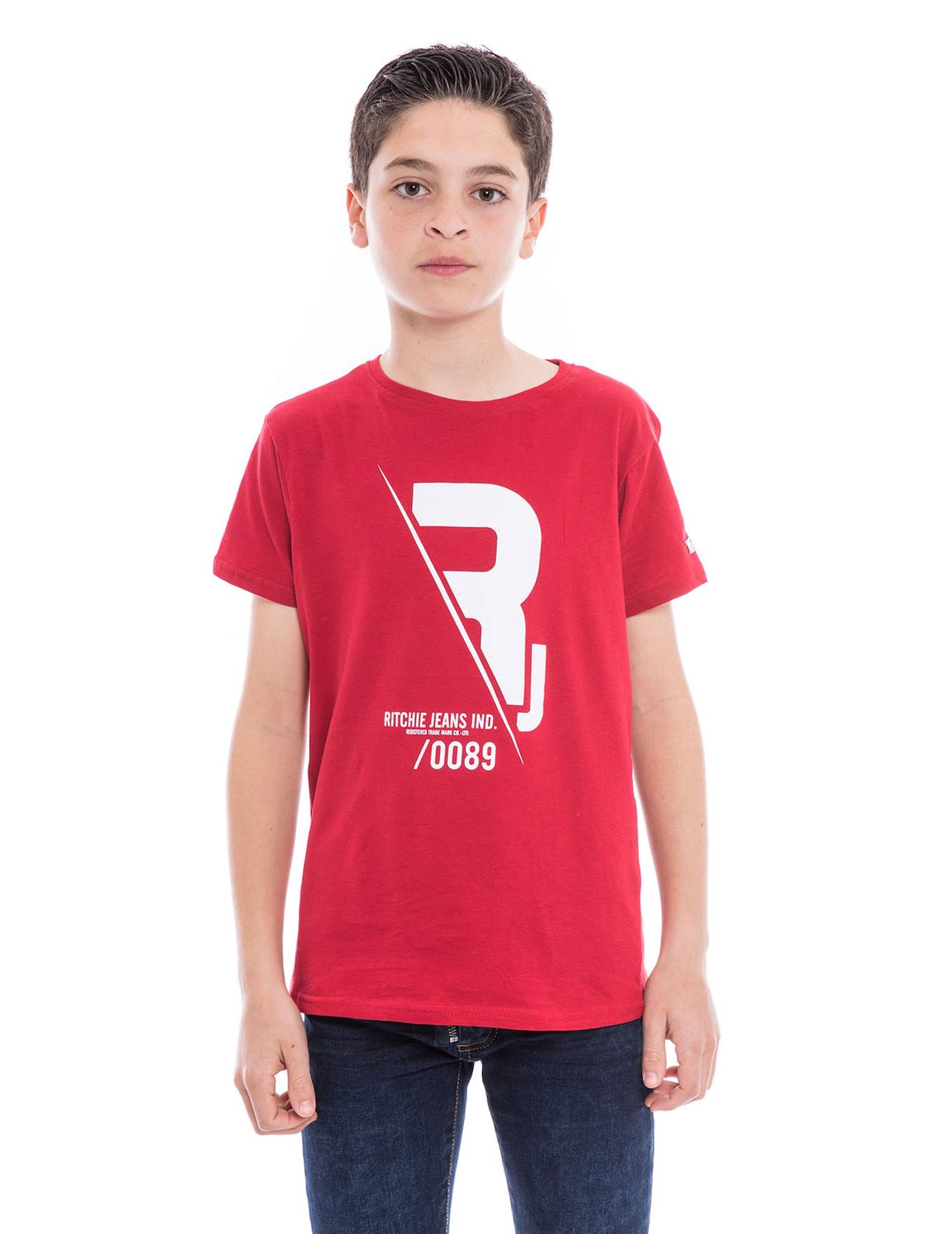 T-shirt Pur Coton Organique Nabas Boy Rouge