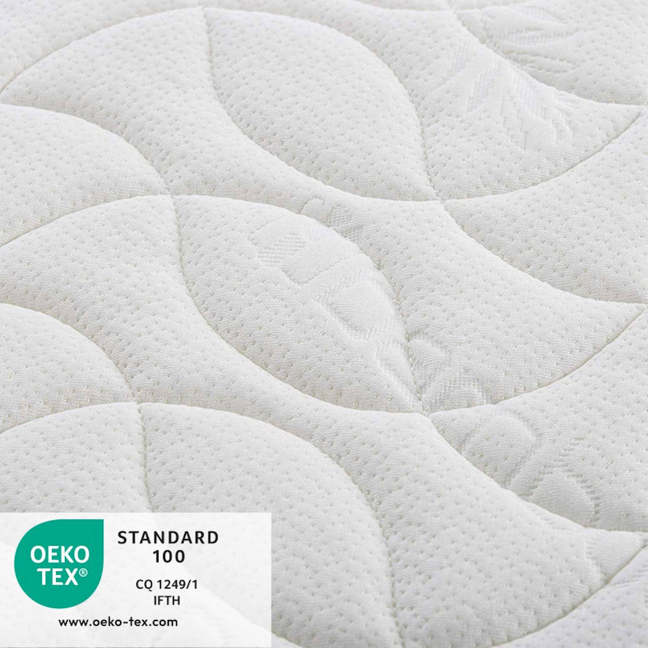 Matelas Bébé Bamboo Déhoussable Blanc (babysom) - Image 2