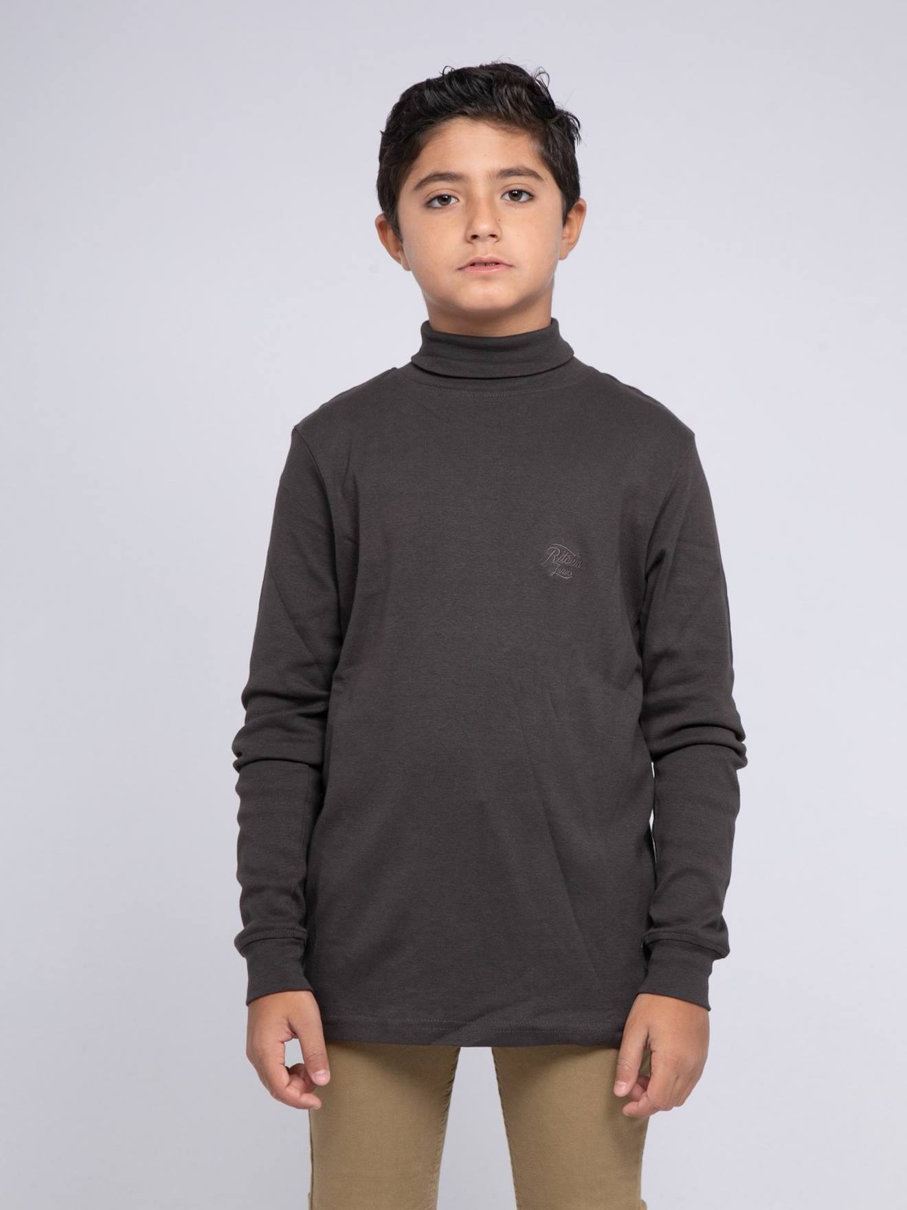 Sous Pull Waren Garçon Anthracite