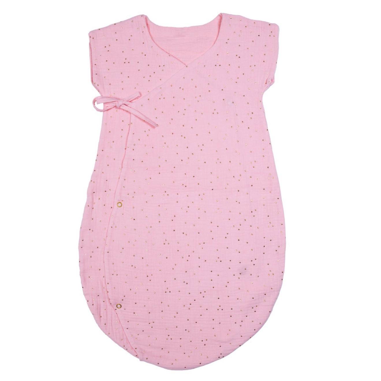 Gigoteuse D'été Légère En Double Gaze De Coton Uni Rose