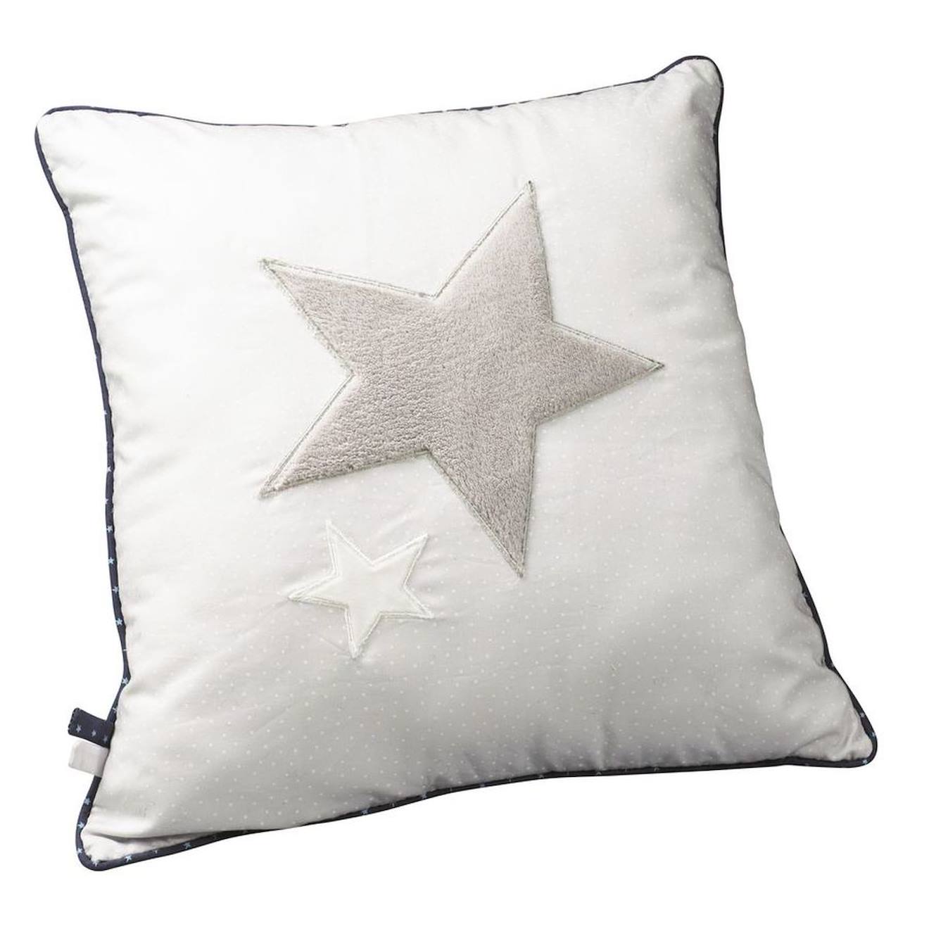 Coussin Décoratif En Coton Étoile Blanc