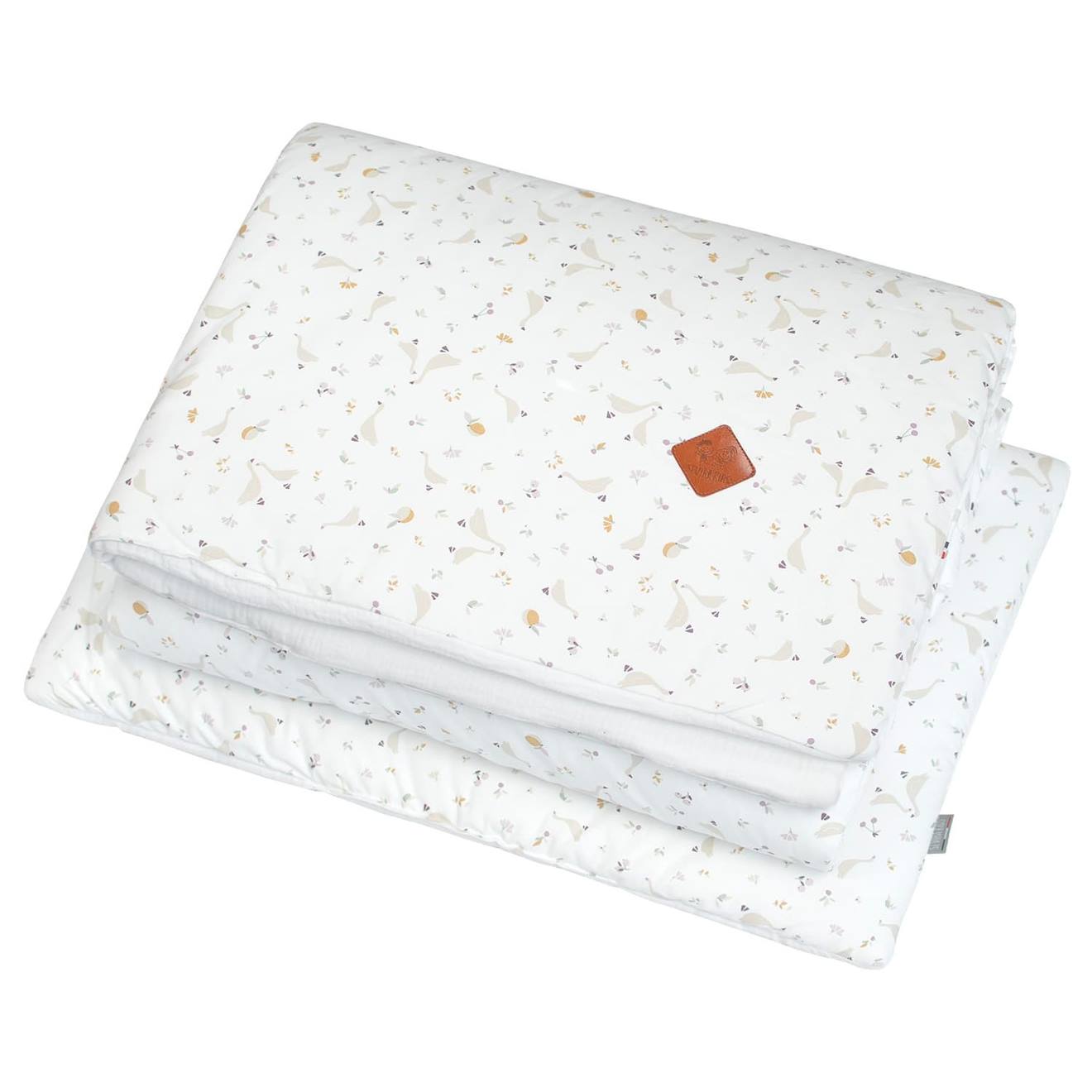 Sevira kids - Couette Et Oreiller - Prêt À Dormir En Coton Sidonia Blanc Imprimé Minimaliste