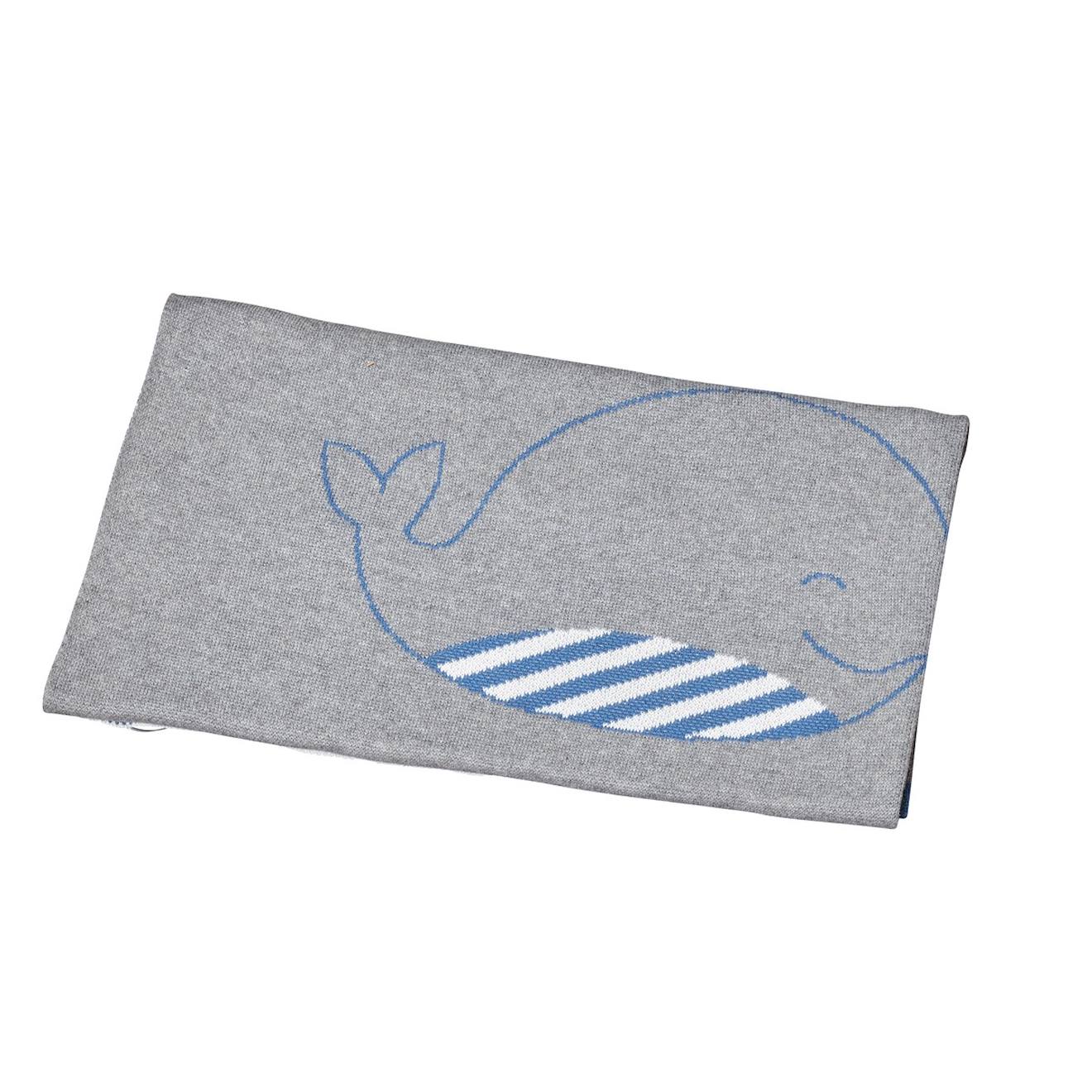Couverture Maille En Coton Gris
