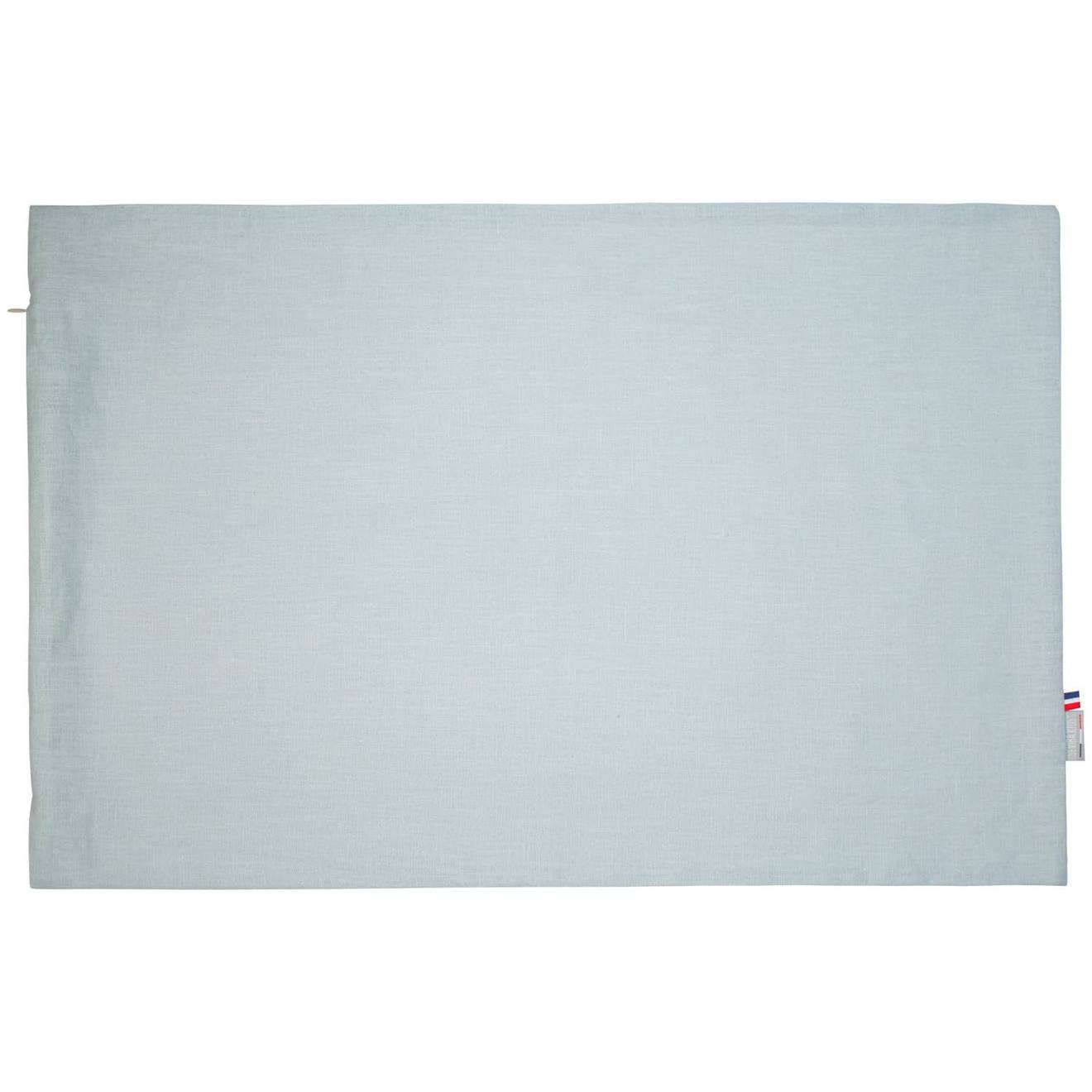 Taie D'oreiller Réversible En Lin Lavé Vert De Gris
