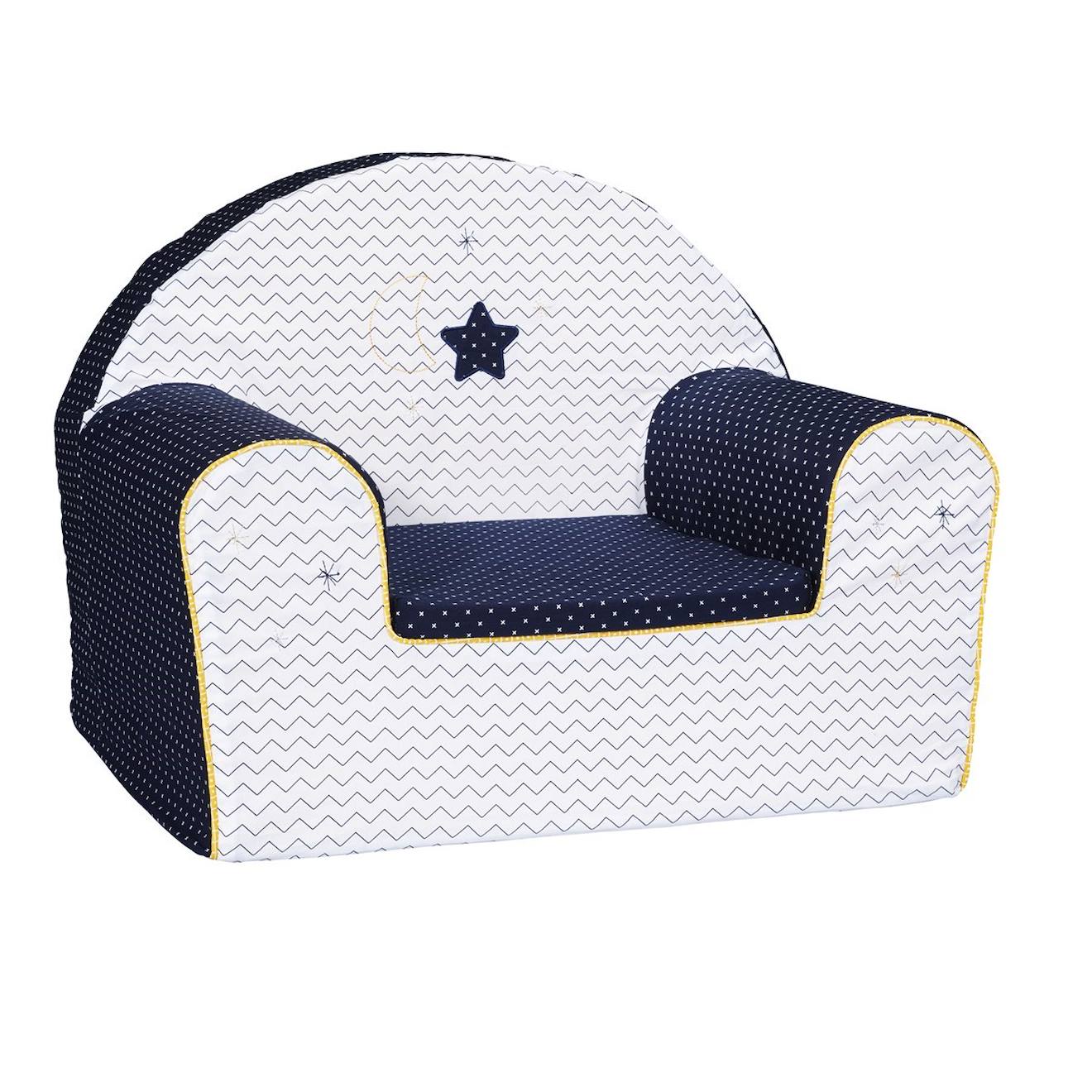 Fauteuil Club Enfant En Coton Blanc