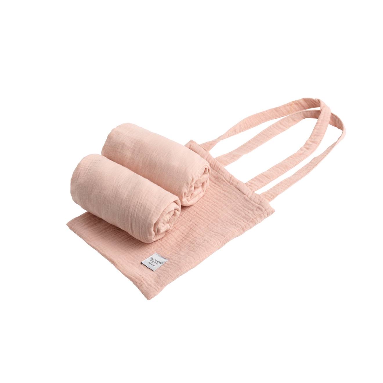 Lot De 2 Draps Housse Ovales En Coton Rose
