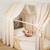 Ciel de lit cabane en gaze de coton duo 330 cm Beige+Blanc+Bleu+Camel+Écru+Gris+Marron+Rose+Terracotta+Vert 4 - vertbaudet enfant 