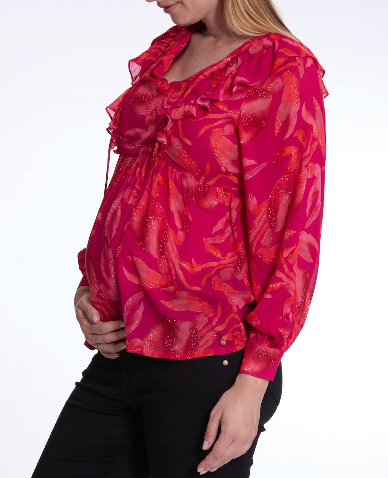 Blouse À Volant Nori Multico