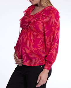 Vêtements de grossesse-Chemisier, tunique-Blouse de grossesse et d'allaitement nori