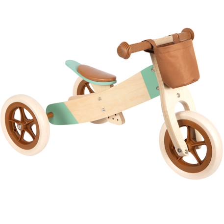 Small Foot - Draisienne Tricycle 2 En 1 Maxi Brun Caramel Marron