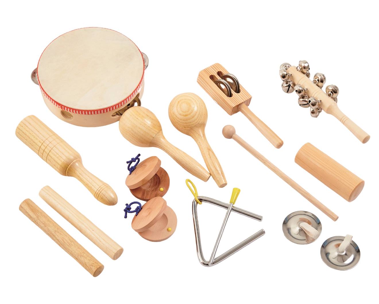 Set De 10 Instruments De Percussion Beige
