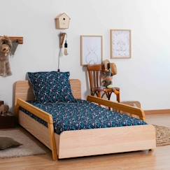 Chambre et rangement-Lit enfant évolutif avec barrières bois massif dixia