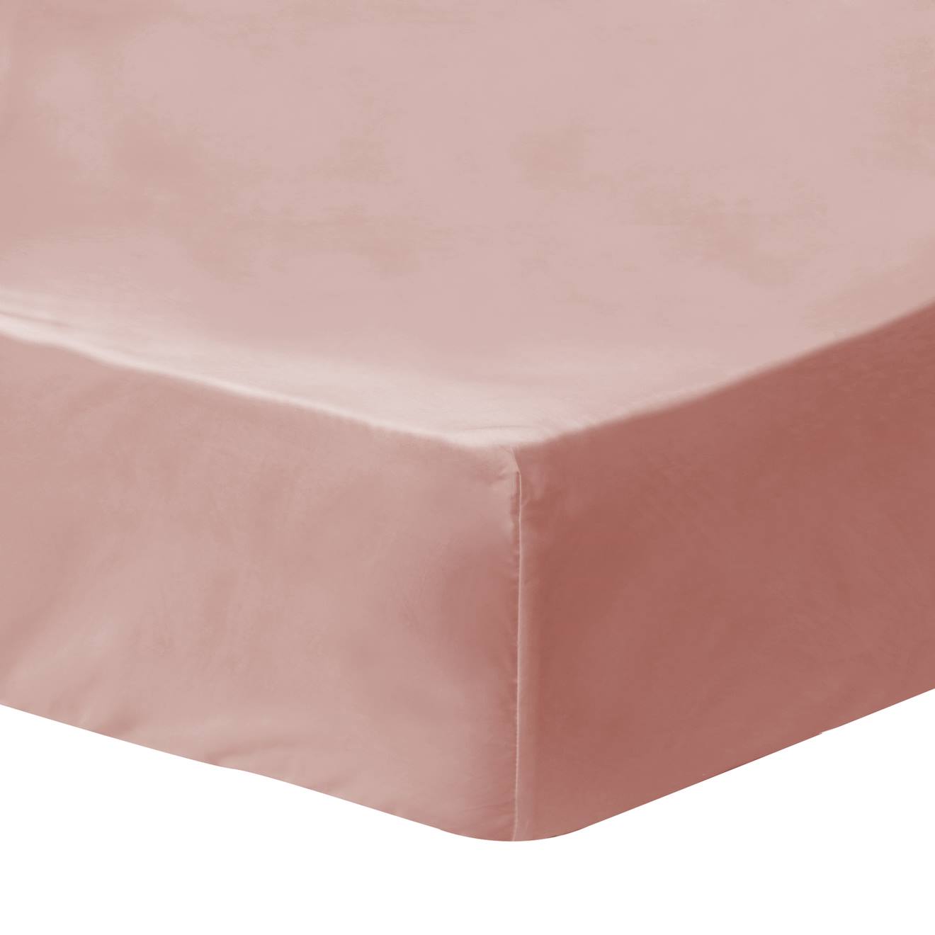 Drap-housse Uni En Coton, Coton Lavé Nude