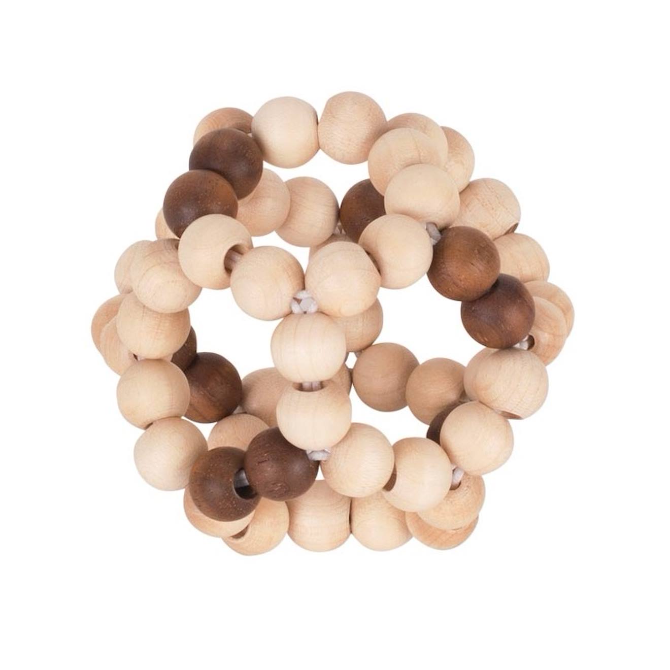 Goki - Hochet Balle Flexible En Bois Nature Multi-coloured