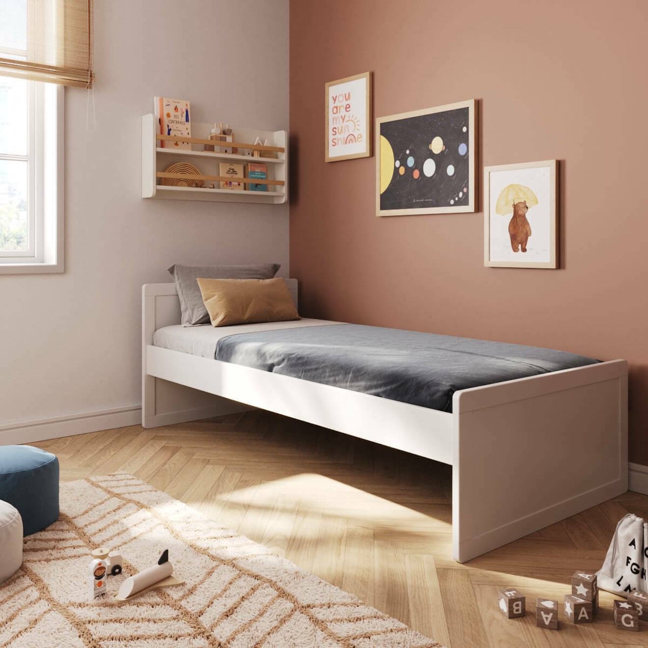 Lit Évolutif Bois Massif Peter Blanc