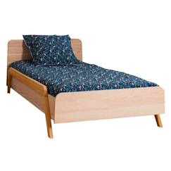 Chambre et rangement-Pack lit enfant évolutif avec barrières et matelas bois massif dixia