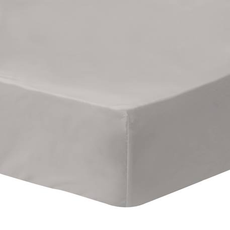 Drap-housse uni en coton, coton lavé Blanc+Bleu nuit+Bleu orage+Caramel+Chocolat+Lichen+Lie de vin+Lin+Miel+Nude+Terre cuite 20 - vertbaudet enfant 