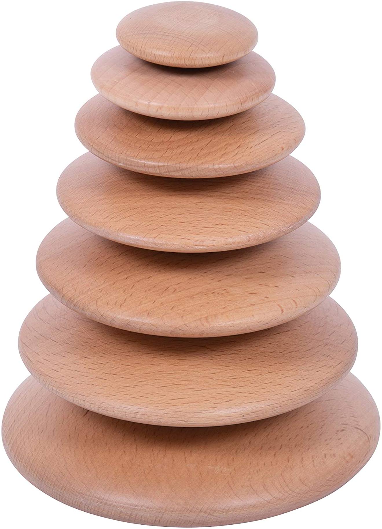Galets En Bois Naturel Beige