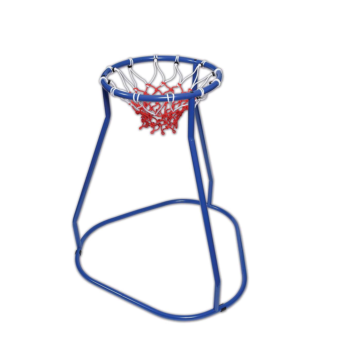 Panier De Basket Sur Support Bleu